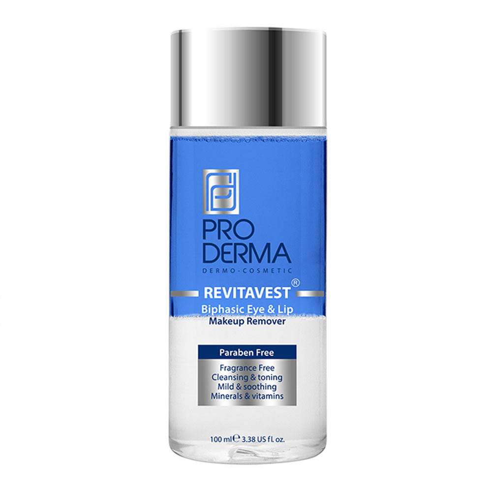 محلول دوفاز پاک کننده آرایش چشم و لب پرودرما PRO DERMA