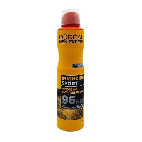 اسپری ضد تعریق مردانه invincible sport لورال LOREAL
