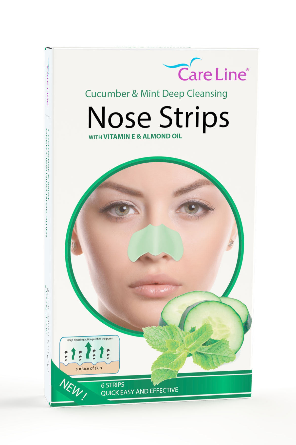 چسب بینی حاوی عصاره خیار کرلاین Care Line
