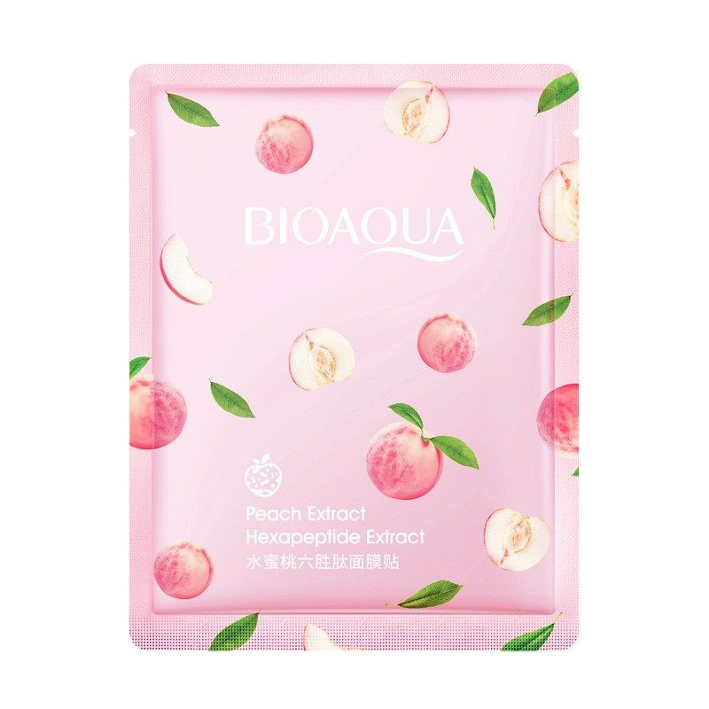 ماسک ورقه ای هلو بایوآکوا BIOAQUA
