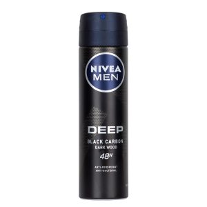 اسپری دئودورانت بدن مردانه DEEP BLACK CARBON DARK WOOD نیوآ NIVEA