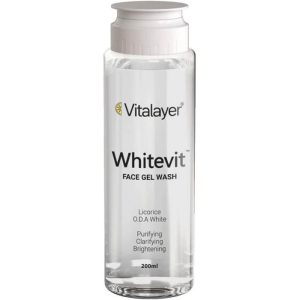 ژل شست و شوی صورت وایت ویت مناسب پوست های کدر و مستعد لک ویتالیر Vitalayer