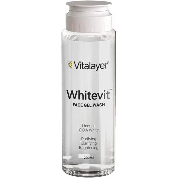 ژل شست و شوی صورت وایت ویت مناسب پوست های کدر و مستعد لک ویتالیر Vitalayer