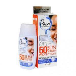 کرم ضد آفتاب بدون رنگ مناسب پوست چرب و جوشدار SPF50 پیکسل Pixxel