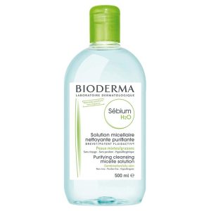 محلول پاک کننده آرایش صورت Sebium H2O مناسب پوست چرب و مختلط بایودرما 500 میل بایودرما BIODERMA