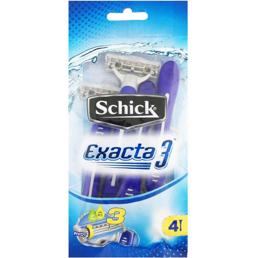 ژیلت 4 عددی Exacta3 مردانه شیک Schick