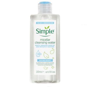 محلول پاک کننده آرایش مناسب پوست خشک و حساس 200 میل سیمپل SIMPLE