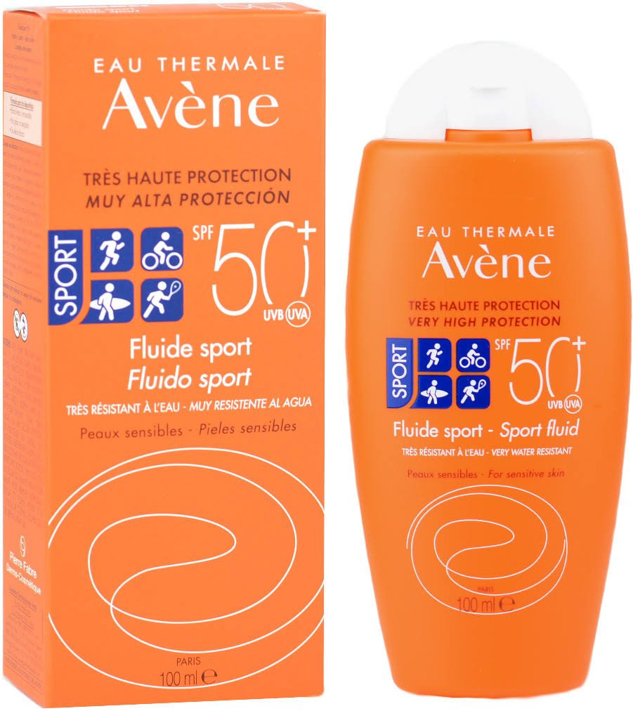 کرم ضد آفتاب بی رنگ فلوئید اسپورت +SPF50 مناسب انواع پوست 100 میل اون Avene