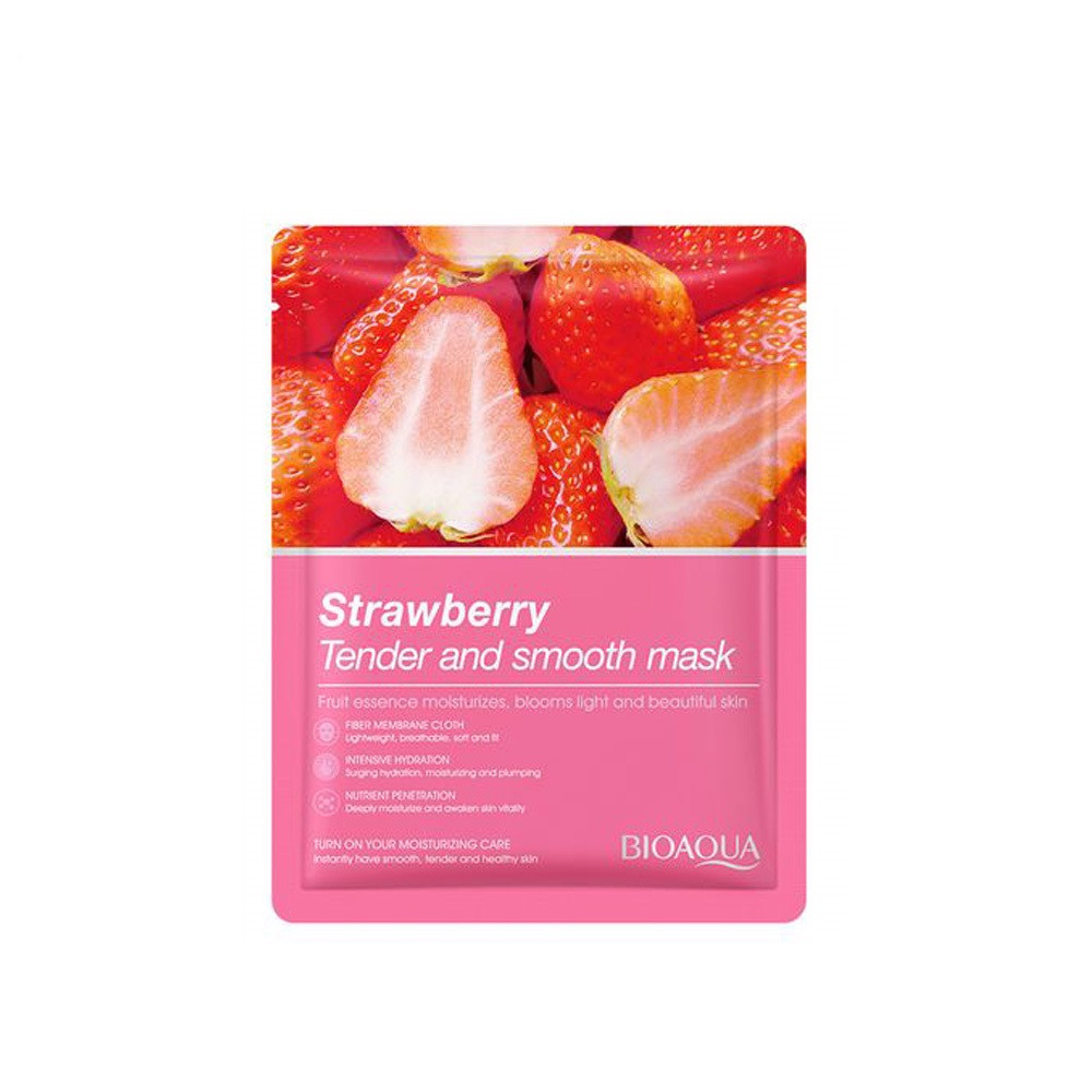 ماسک ورقه ای توت فرنگی بایوآکوا BIOAQUA