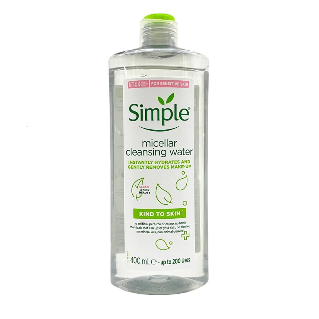 محلول پاک کننده آرایش مناسب پوست حساس 400 میل سیمپل SIMPLE