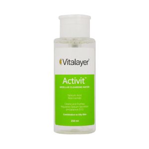 محلول پاک کننده آرایش صورت مناسب پوست چرب و مختلط ویتالیر Vitalayer