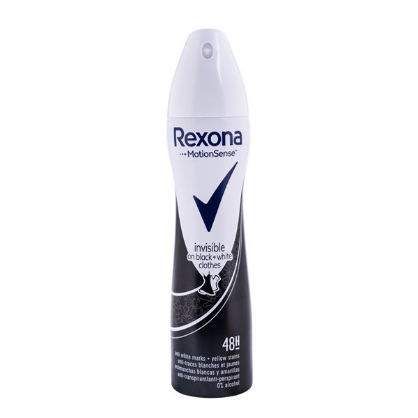 اسپری دئودرانت بدن زنانه invisible on block+clothes رکسونا Rexona