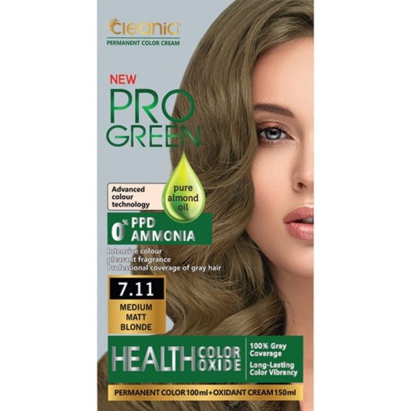 کیت رنگ مو بدون آمونیاک 7.11 کلینیک کندی Cleanic Kindi