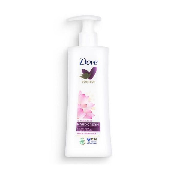 کرم دست پمپی حاوی عصاره گل نیلوفر آبی و شیربرنج داو Dove