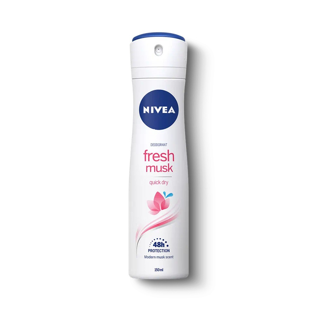 اسپری دئودرانت بدن زنانه 150 میل Fresh musk نیوآ NIVE