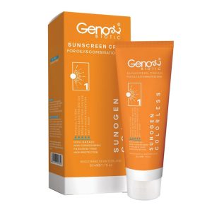 کرم ضد آفتاب بی رنگ مناسب پوست چرب ژنوبایوتیک Geno biotic