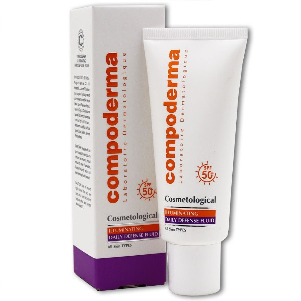 کرم ضد آفتاب SPF50+ روشن کننده کمپودرما compoderma