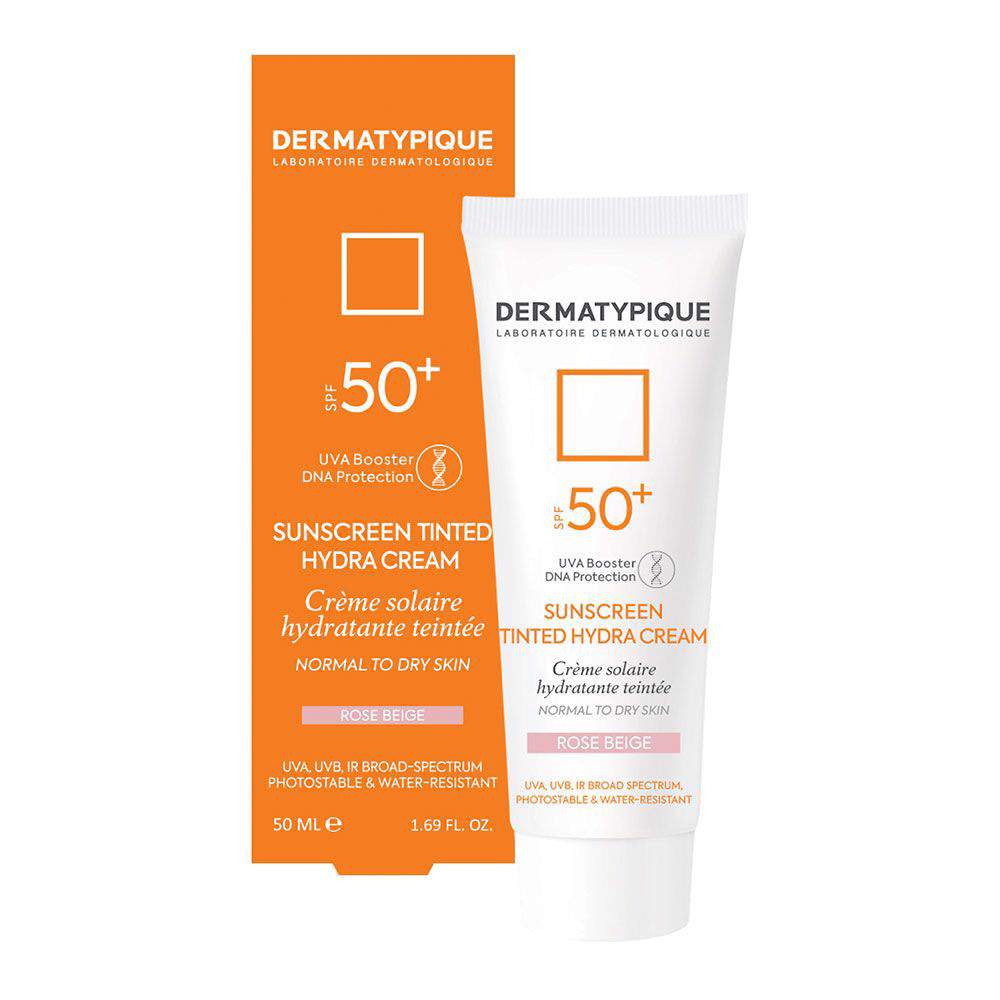 ضد آفتاب رنگی پوست خشک + SPF50 رز بژ درماتیپیک DERMATYPIQUE