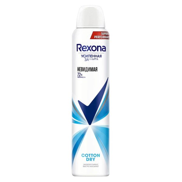 اسپری دئودرانت بدن زنانه 72 ساعته COTTON DRY رکسونا Rexona
