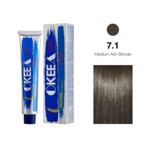 رنگ موی شماره 7.1 حجم 100 میل اکیا OKEEA