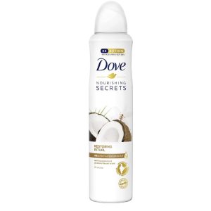 اسپری دئودرانت بدن زنانه با رایحه نارگیل و یاسمین 250 میل داو Dove