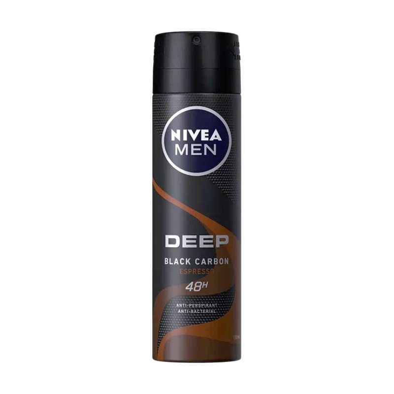 اسپری دئودرانت بدن مردانه 150 میل deep black carbon espresso نیوآ NIVEA