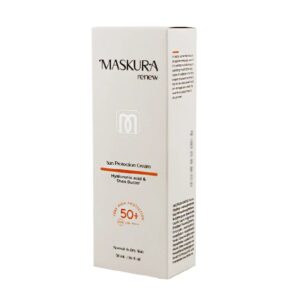 کرم ضد آفتاب +SPF50 پوست خشک ماسکورا رنیو MASKURA renew
