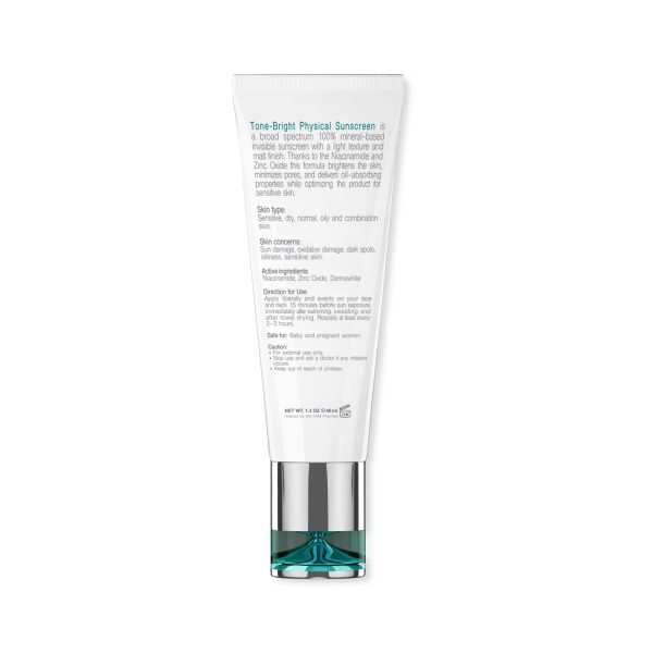 کرم ضد آفتاب فیزیکال SPF50 بی رنگ برایت مکس BRIGHT MAX