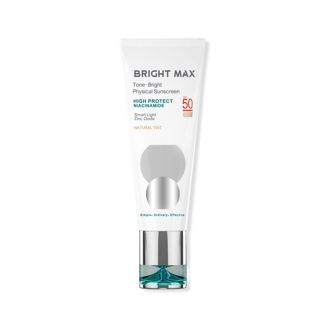 کرم ضد آفتاب فیزیکال SPF50 رنگی برایت مکس BRIGHT MAX