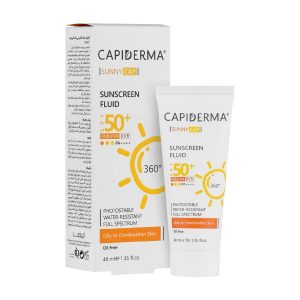 فلوئید ضد آفتاب بی رنگ +SPF50 کپیدرما CAPIDERMA