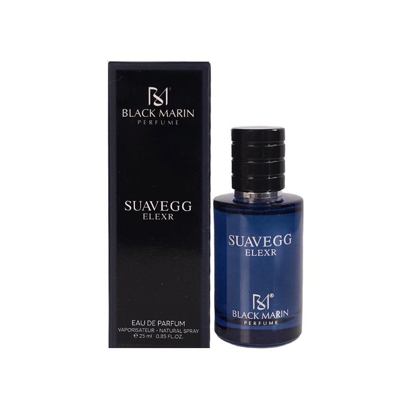 عطر ادوپرفیوم 25 میل مردانه  SUAVEGG ELEXR بلک مارین BLACK MARIN