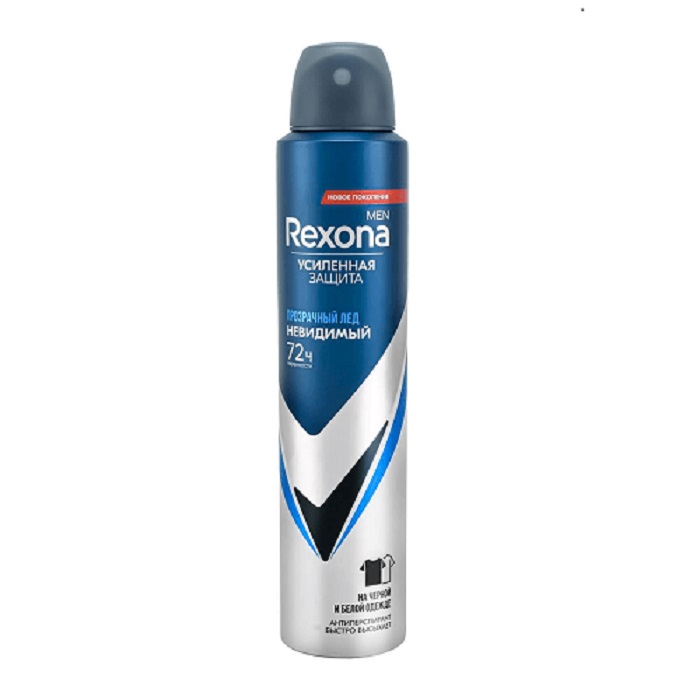 اسپری دئودرانت بدن مردانه 72 ساعته Прозрачный رکسونا Rexona