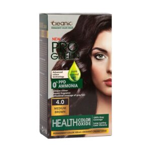 کیت رنگ مو بدون آمونیاک 4.0 کلینیک کندی Cleanic Kinditest