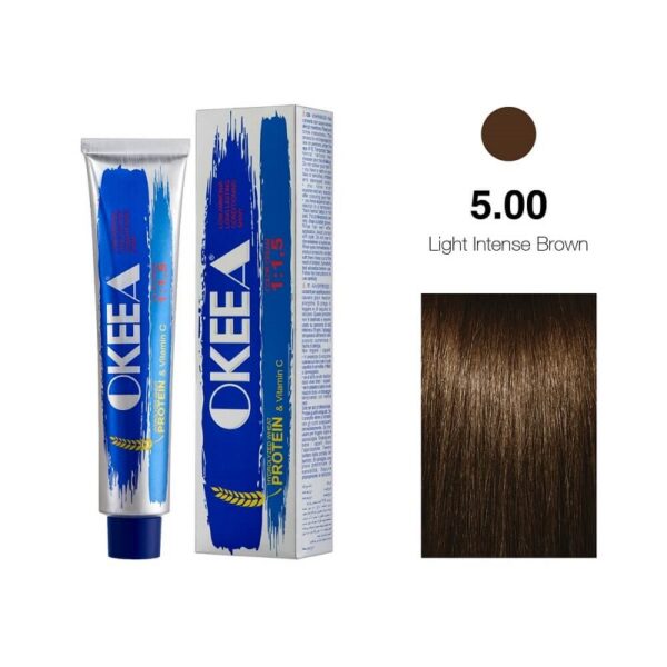 رنگ موی شماره 5.00 حجم 100 میل اکیا OKEEA