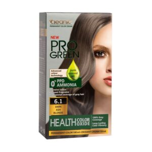 کیت رنگ مو بدون آمونیاک 6.1 کلینیک کندی Cleanic Kinditest