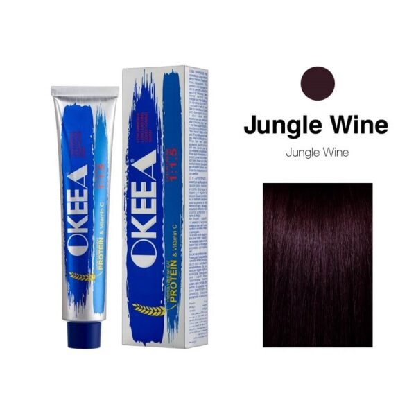 رنگ مو شماره jungle wine حجم 100 میل اکیا OKEEA