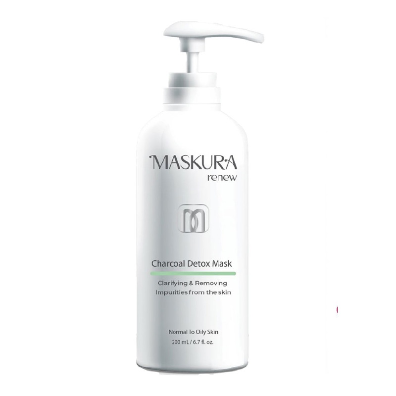 ماسک صورت حاوی خاک رس و پودر زغالی ماسکورا رنیو MASKURA renew