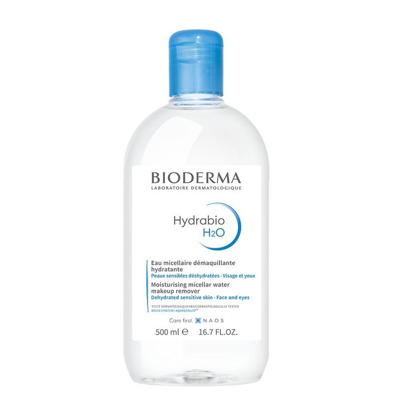 محلول پاک کننده آرایش مناسب پوست دهیدراته و حساس 500 میل بایودرما BIODERMA