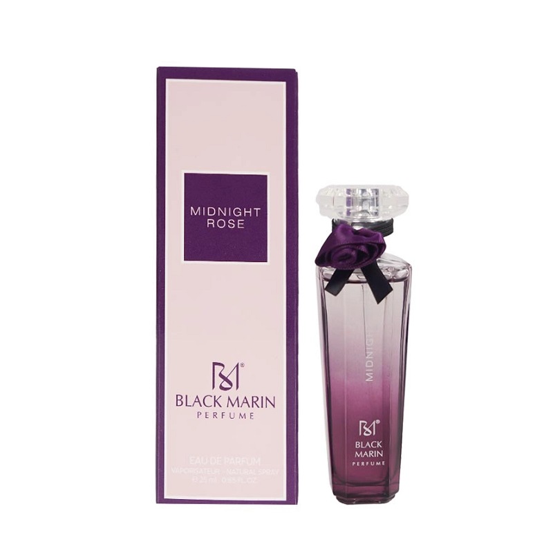 عطر ادوپرفیوم 25 میل زنانه MIDVIGHT ROSE بلک مارین BLACK MARIN