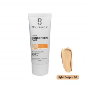 کرم ضد آفتاب پوست چرب لایت بژ بیزانس BYZANCE