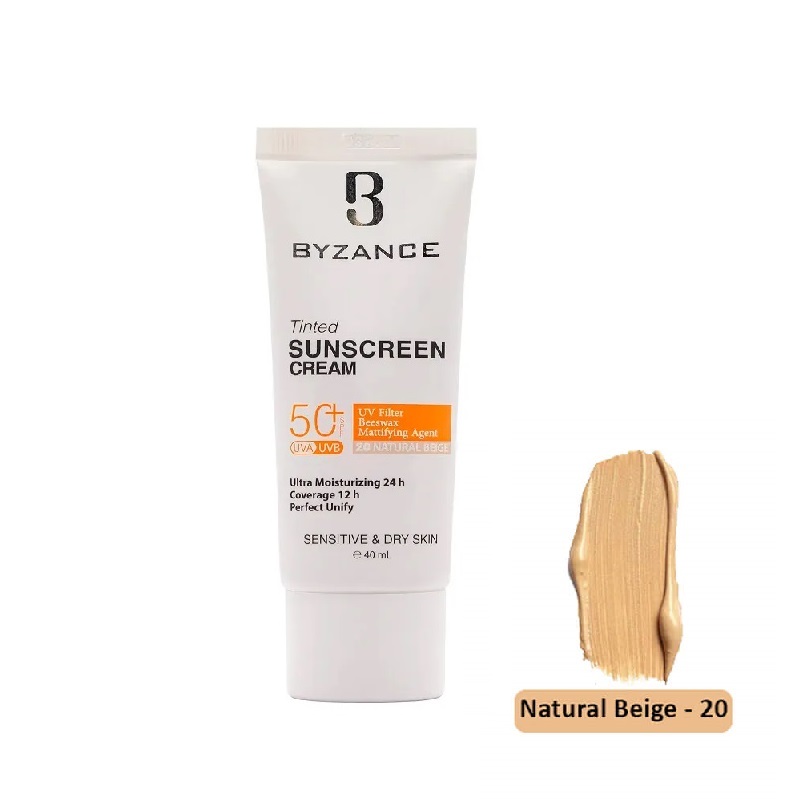 کرم ضد آفتاب پوست چرب نچرال بژ بیزانس BYZANCE