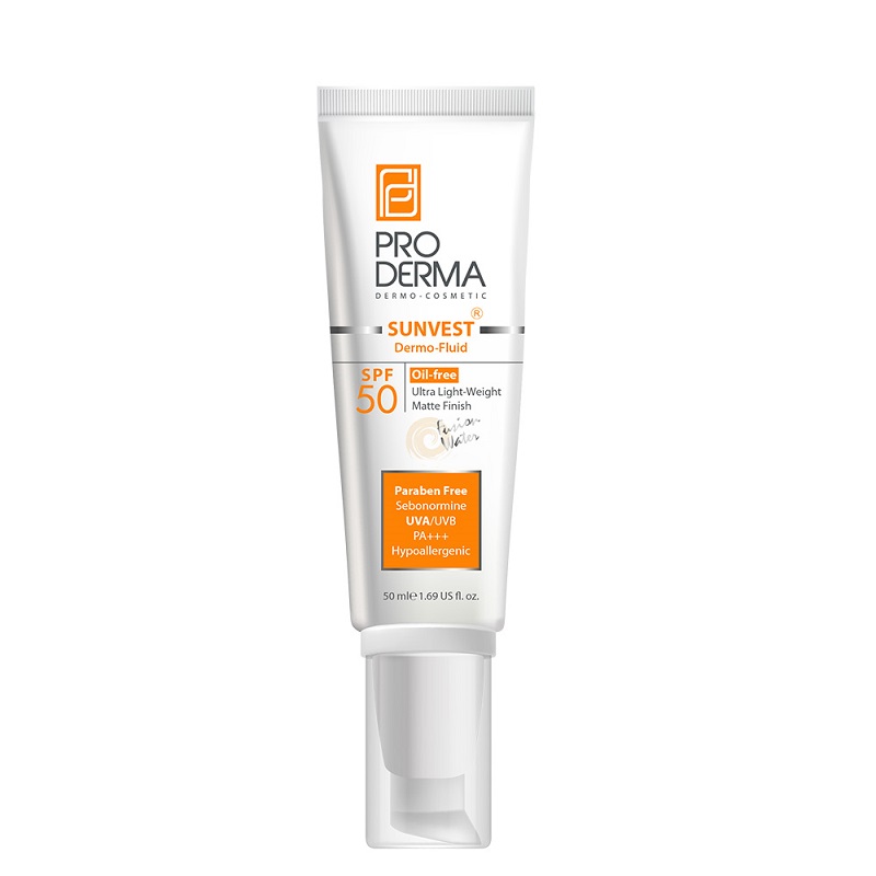 فلوئید ضد آفتاب فاقد چربی با SPF50 پرودرما PRO DERMA