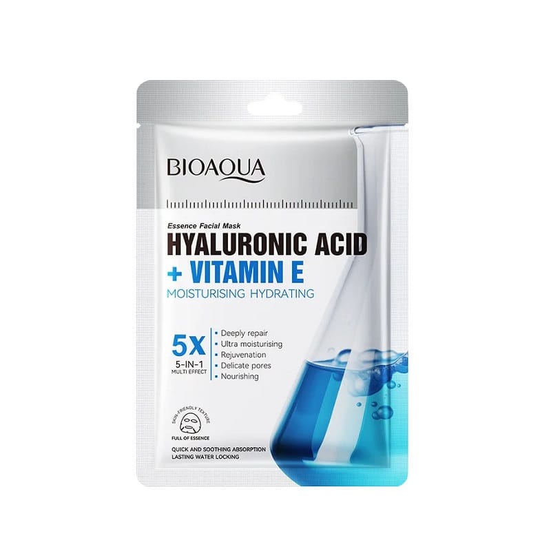 ماسک ورقه ای هیالورونیک اسید و ویتامین ای بایوآکوا BIOAQUA