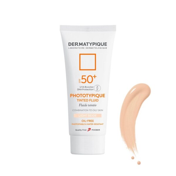 فلویید ضد آفتاب رنگی بژ روشن پوست چرب +SPF50 فتوتیپیک درماتیپیک DERMATYPIQUE - Image 2