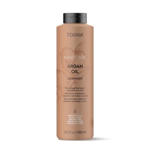 شامپو آبرسان بدون سولفات سری Teknia مدل Argan Oil مناسب موهای معمولی و خشک حجم 1000 میل لاکمه LAKME