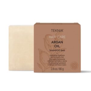 شامپو جامد آبرسان بدون سولفات سری Teknia مدل Argan Oil مناسب موهای معمولی و خشک مقدار 80 گرم لاکمه LAKME