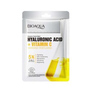 ماسک ورقه ای هیالورونیک و ویتامین سی بیوآکوا BIOAQUA