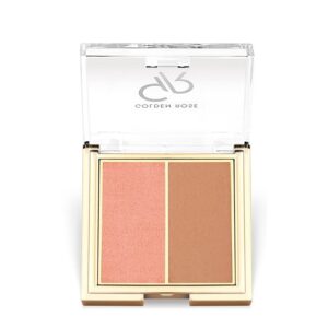 رژگونه دو رنگ آیکونیک 01 ROSE & NUDE گلدن رز GOLDEN ROSE