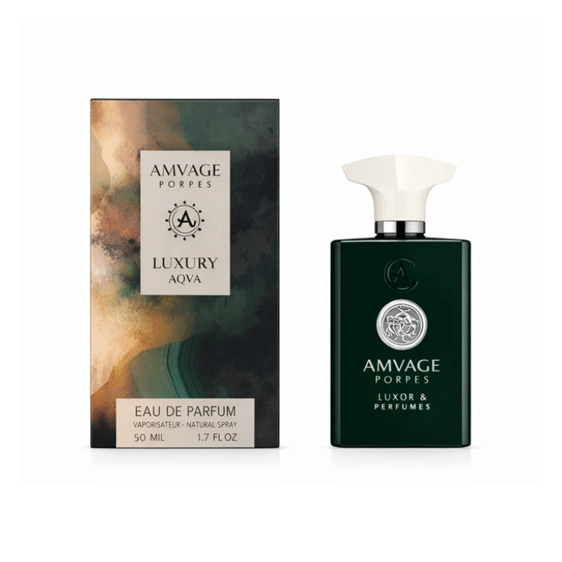 عطر ادوپرفیوم مردانه 50 میل AMVAGE PORPES لاکچری آکوا LUXURY AQVA