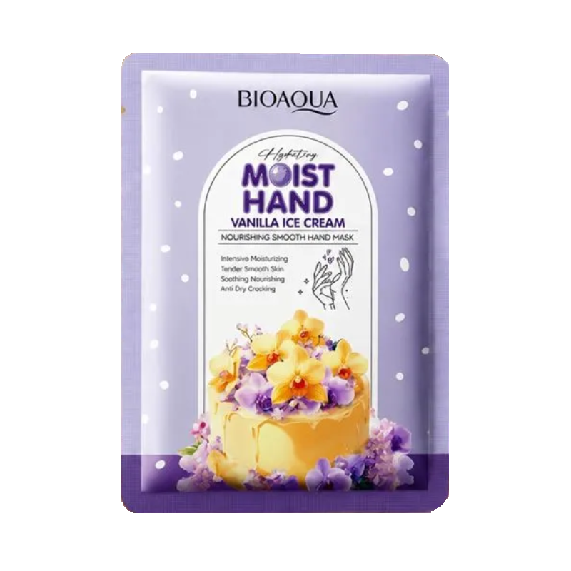 ماسک دست ورقه ای بستنی وانیلی بیو آکوا BIOAQUA